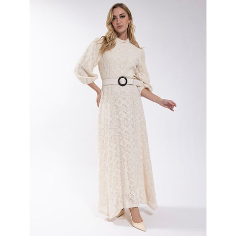 Crochet Bubble Sleeve Dress