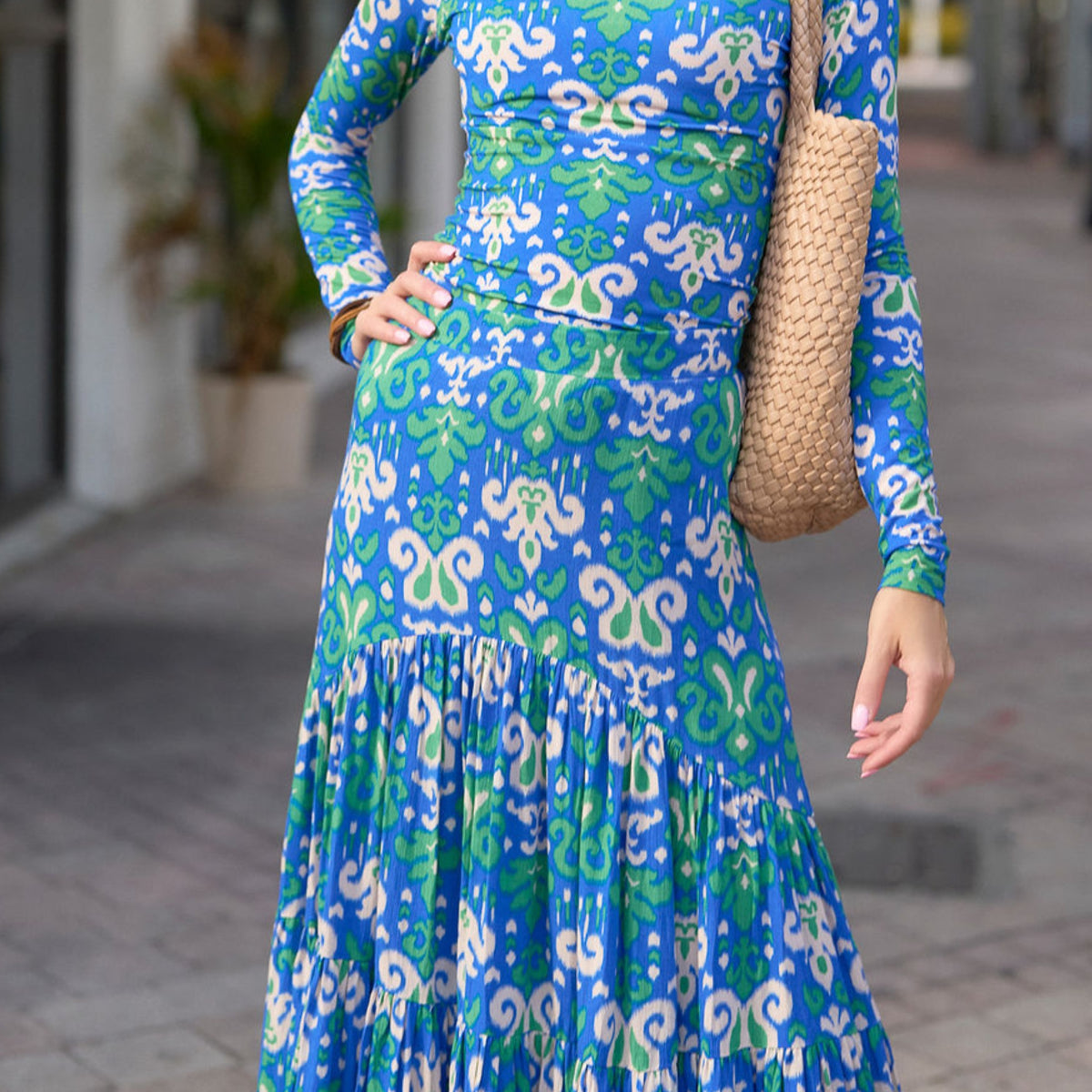 Marrakesh Tiered Maxi Skirt Adina LV