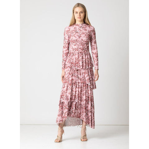 Mesh Europa Dress Pink Floral