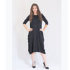 Georgiana Dress -Solid Black Long Sleeves