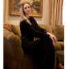 Black Teddy Bear Velour Caftan Maxi Robe by JackieO