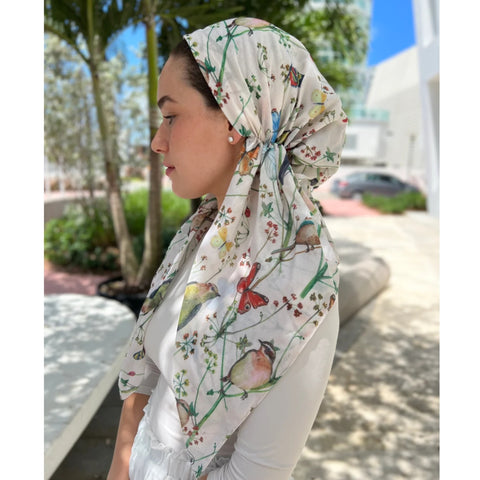Classic Pretied SB Headscarf: Mockingbird