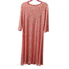 Coral Floral Ribbed Aline Dress Teen