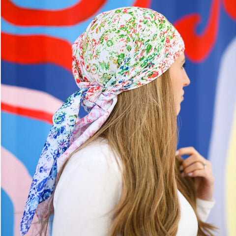 Ombre Floral Tichel by Nicsessories