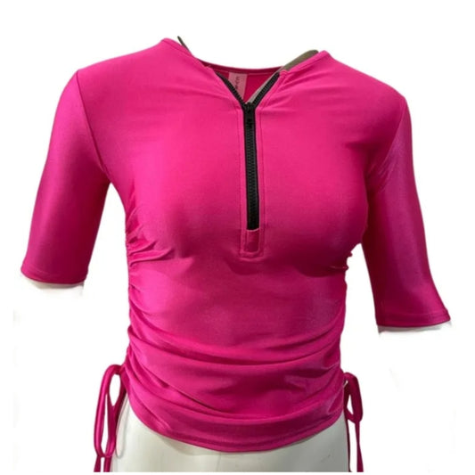 Noa Swim Top: Pink Lady