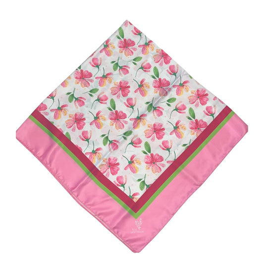 Silky Floral Open Square Headscarf by Its Younique