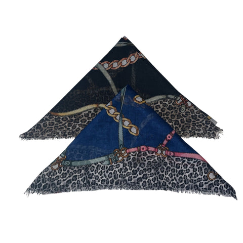 Chain Leopard Open Triangle Headscarf by Its Younique