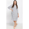 Mocha Ruched Ribbed Dress