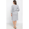 Mocha Ruched Ribbed Dress