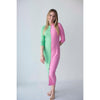 Kelley/Bubblegum Colorblock Ribbed Cardi Dress by Adina LV