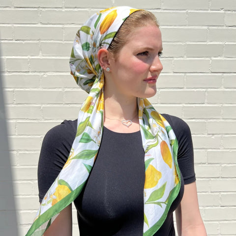 Lemon Magnolia Headscarf by Valeri