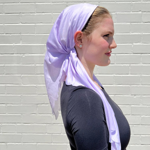 Scallop Pretied OPEN BACK Headscarf by Valeri