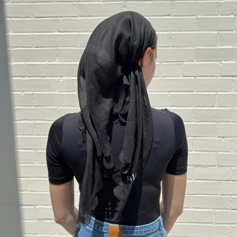 Scallop Triangle Headscarf by Valeri