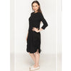 Mocha Ruched Ribbed Dress