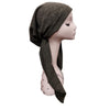Lurex Shimmer Ribbed Sweater Knit Atifa Pre-Tied Headscarf