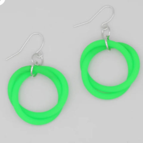 Green Cefalu Earrings by Sylca