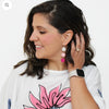 Pink Ashlyn Dangle Earrings by Sylca