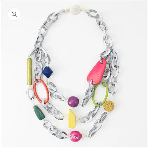 Geometric Link Elodie Necklace Sylca