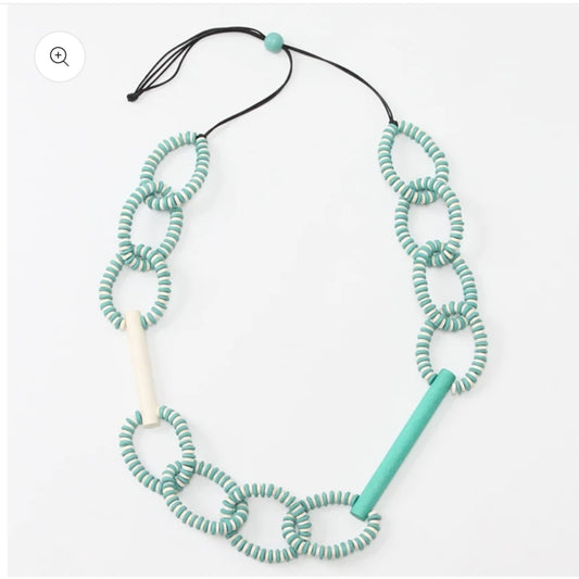 Aqua & Ivory Melissa Necklace: Sylca