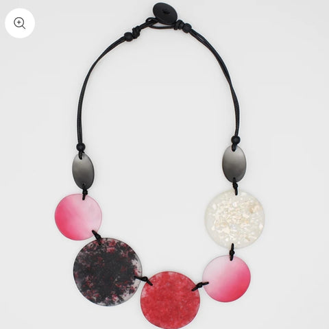 Red Shimmer Brooke Necklace Sylca