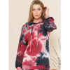 Burgundy Tie Dye Hoodie