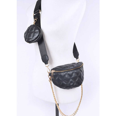 White Quilted Crossbody Bag