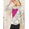 Pink Sequin Heart Sweatshirt