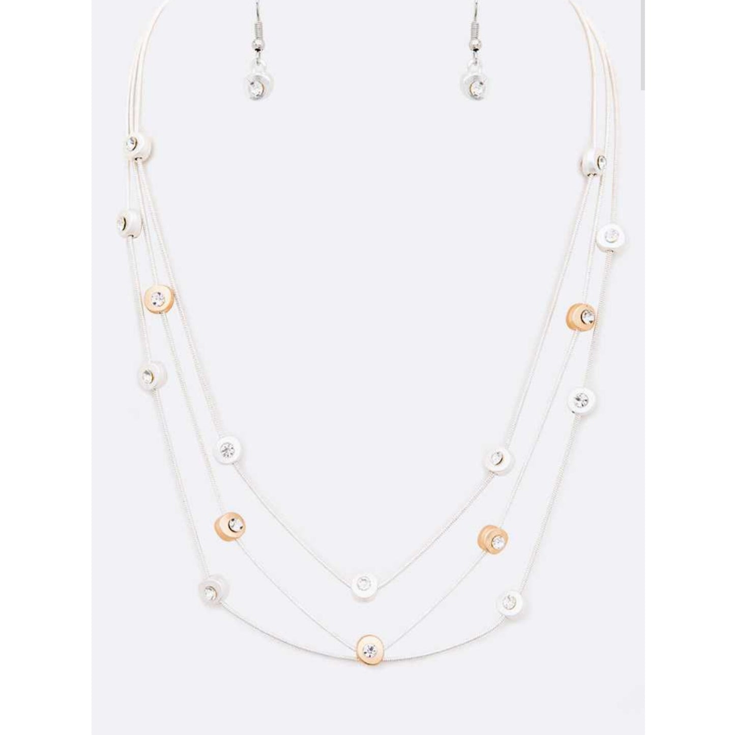 2 Tone Mini Gem Necklace