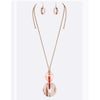 Tri Oval Geo Long Necklace Many Colors