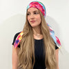Gratitude Garden Satin Open Square Headscarf by Valeri