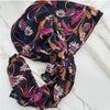 Navy Tropical Pretied Headscarf by Valeri