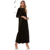 Lisa Maxi Ruffle Dress: Black Copper
