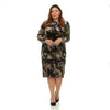 Pleated Cocoon Dress PLUS: Taupe
