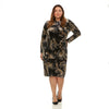 Pleated Cocoon Dress PLUS: Taupe