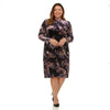 Pleated Cocoon Dress PLUS: Violet