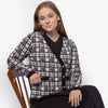 Plaid Double Breasted Cardigan