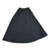 Black Ribbed Aline Button Skirt by Lilac Teen
