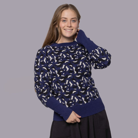 Blue Pixel Cozy Sweater by Lilac Teen