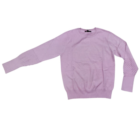 Pink Knit Sweater Honeycomb Sleeve by Lilac Teen