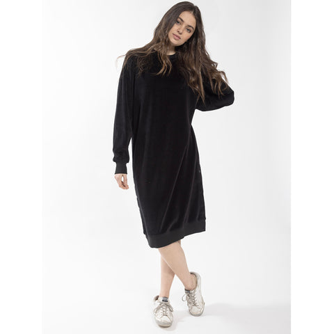 Vicki Velour Dress Black