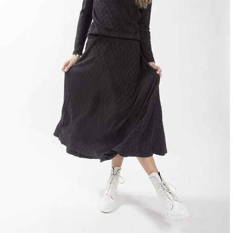 Black Chevron Skirt