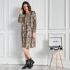 Avery Dress: Taupe Snake