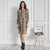 Avery Dress: Taupe Snake