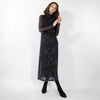 Black Mesh Printed Dress