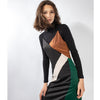 Colorblock Sleeveless Slip Dress