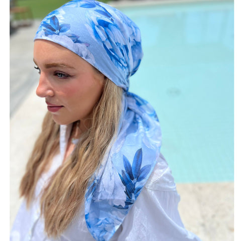 SB Headscarf: Blue Blossom