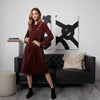 Camilla Dress: Marsala Velour