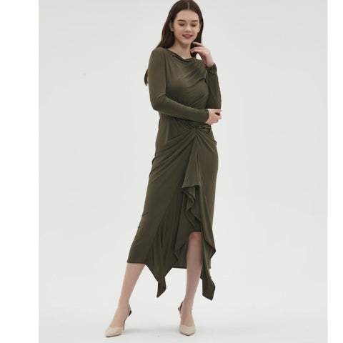 All Over Ruched Dress by MM Olive