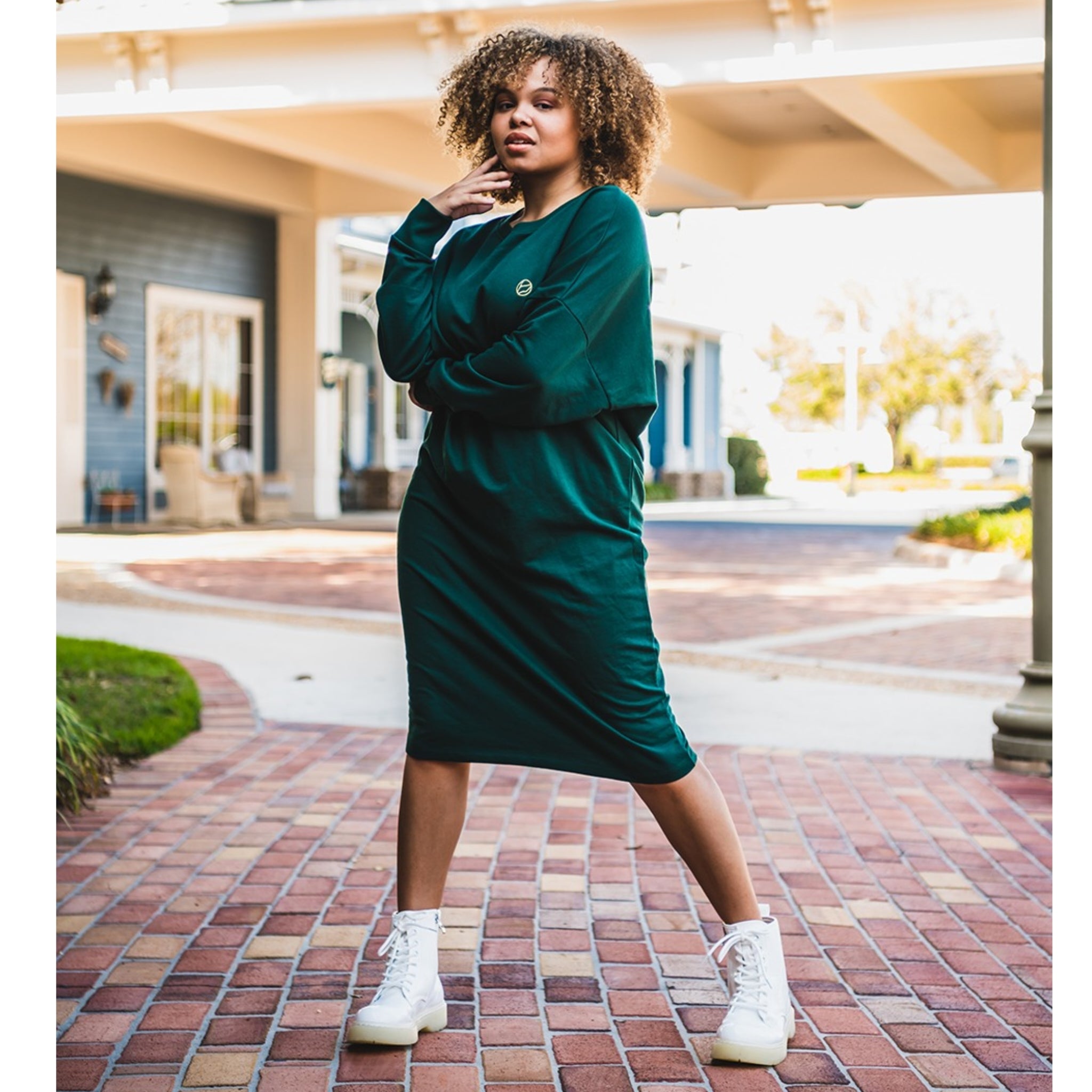 Pine Logo Sweatshirt Dress by Mikah Pine Logo Sweatshirt Dress by Mikah