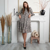 Kayla Dress Taupe Snake
